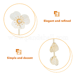 1 Paar Ohrstecker aus Legierung mit Blume und Schmetterling&nbsp;EJEW-FI0002-03