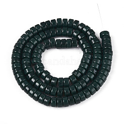 Chapelets de perles en verre opaque de couleur unie&nbsp;GLAA-N026-3x6mm-10