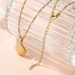 Sommerstrand 304 Edelstahl Anhänger Seil Kette Halsketten für Frauen&nbsp;STAS-Z108-01G-02