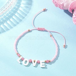 Pulseras trenzadas de cuentas de jade blanco natural teñido&nbsp;BJEW-MZ00244-01