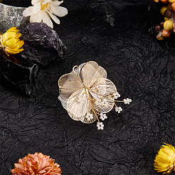 Aleación con accesorios de adorno de perlas de plástico.&nbsp;FIND-WH20030-11A-G