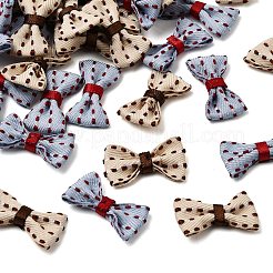 Polyester-Schleife mit aufnähbaren Polka-Dot-Verzierungen&nbsp;DIY-C085-10