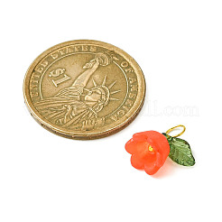 Pendentifs fleurs en acrylique givré&nbsp;PALLOY-JF02307