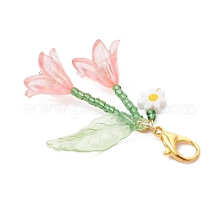 Décorations pendentifs en perles de verre et acrylique transparent&nbsp;HJEW-MZ00406