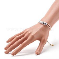 Bracciali in ordito con cordino di cotone a due anelli&nbsp;BJEW-JB06465-05