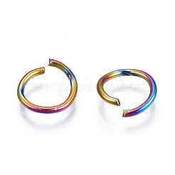 Anillos de salto abiertos de acero inoxidable 304 con revestimiento iónico (IP) en colores del arco iris&nbsp;STAS-N098-062B-01