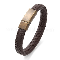 Geflochtene Mikrofaser-Lederbandarmbänder für Frauen und Männer&nbsp;BJEW-D304-06R-02