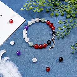 Kit fai da te per realizzare braccialetti elastici con pietre preziose rotonde&nbsp;DIY-SC0014-42