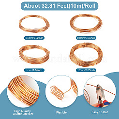 4 rotoli di filo di alluminio tondo di 4 misure&nbsp;AW-TA0001-04B-01