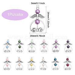 Pendenti con perline di perle di vetro 12 pz 12 colori&nbsp;PALLOY-AB00007