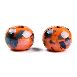 Handgemachte Porzellan europäischen Perlen&nbsp;X-OPDL-Q099-8