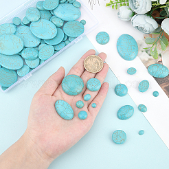 84 cabochon turquoise synthétique de 14 styles&nbsp;TURQ-PH0001-02