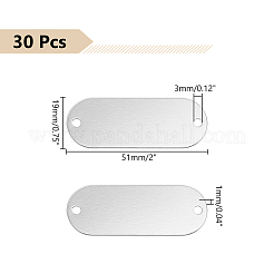 30 Stück ovaler Aluminium-Verbinder-Anhänger&nbsp;FIND-WR0011-39