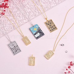 Bijoux à bricoler soi-même tarot pendentif collier faisant des kits&nbsp;DIY-SZ0009-78
