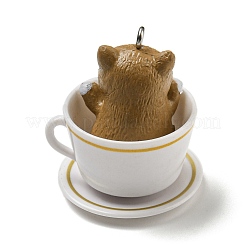 Pendentifs chiot en résine opaque&nbsp;RESI-G095-01D