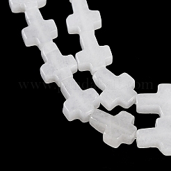 Hilos de abalorios de jade blanco natural&nbsp;G-I369-A16-02