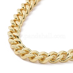 Collana con ciondolo leopardo in zirconi cubici con catene barbazzale in ottone da donna&nbsp;NJEW-G096-01G-03