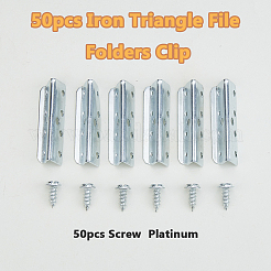 Clip per cartelle di file con triangolo in ferro&nbsp;FIND-WH0427-98P