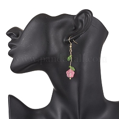 Blume Glas Ohrringe&nbsp;EJEW-JE06445-03