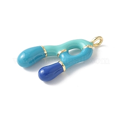 Colgantes de esmalte de latón&nbsp;KK-E093-03G-A-02