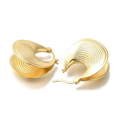 Orecchini a cerchio in ottone massiccio con placcatura a cremagliera&nbsp;EJEW-H016-24G