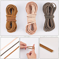 Cordons plats en cuir de vachette de 5 m&nbsp;WL-GF0001-27B-01