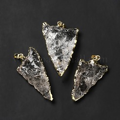 Pendentifs de cristal de quartz naturel&nbsp;G-E581-02LG