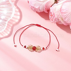 Bracelets tressés en perles de pierres précieuses mélangées naturelles pour femmes&nbsp;BJEW-MZ00208