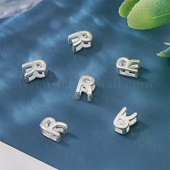 6 pièce de 925 perles initiales creuses en argent sterling&nbsp;STER-TA0001-53R