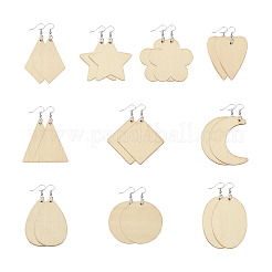 Kits de fabricación de pendientes colgantes de diy&nbsp;WOOD-TA0001-44