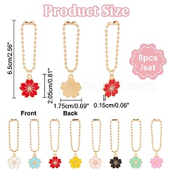 Alliage émail sakura fleur pendentifs décoration&nbsp;HJEW-PH01807