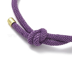 Pulsera ajustable de cordón de nailon redondo estilo Milano con cierre deslizante&nbsp;FB-H001-01G-13