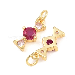 Pendenti in zirconi cubici fucsia con micro pavè di ottone&nbsp;CU-CBA7E9C-05G