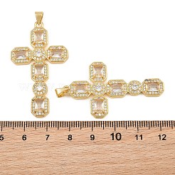 Pendentifs avec zircon cubiques à micro-pavés en laiton&nbsp;CU-CBADC6C-13G-02
