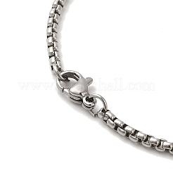 Collier pendentif croix religion tag 201 en acier inoxydable avec chaînes en fer&nbsp;NJEW-D048-06MC