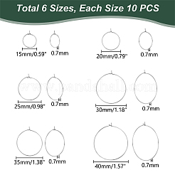 Boucles d'oreilles créoles en acier inoxydable 316L&nbsp;STAS-UN0015-24P