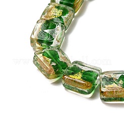 Handgefertigte Bunte Malereiperlen aus Goldfolie und Silberfolie&nbsp;FOIL-C001-01B-03