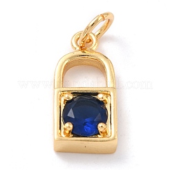 Echte 18 Karat vergoldete Messing Micro Pave Zirkonia Charms&nbsp;ZIRC-L100-080G