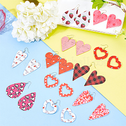 DIY-Sets zur Herstellung von Ohrringen aus PU-Leder&nbsp;DIY-SC0012-29