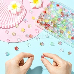 200 Stück Backfarbe transparente Glasperlen&nbsp;GLAA-CJ0002-87