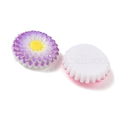 Bedruckte undurchsichtige Harz-Decoden-Cabochons&nbsp;CRES-B023-02