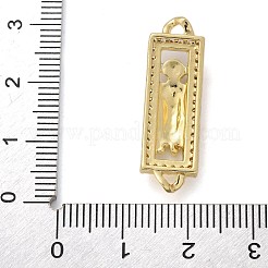 Ciondolo connettore rettangolare in smalto ottone san giuda&nbsp;KK-M319-06G-01