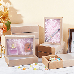 Cajas de cajón de regalo de almacenamiento de papel kraft&nbsp;CON-WH0089-37D-01