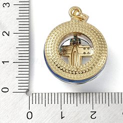Micro pavé de latón con circonita cúbica y colgantes de vidrio.&nbsp;KK-Q815-01G-08