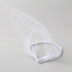 Braut-Strass-Perlen-Mesh-Schleier-Stoff-Haarbänder&nbsp;MRMJ-WH0082-05B-02