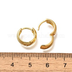 Pendientes de aro de latón con baño de anillo para mujer&nbsp;EJEW-C125-15G