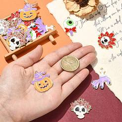 30pcs 5 Arten Halloween-Thema-Legierungs-Emaille-Anhänger&nbsp;ENAM-CJ0005-10