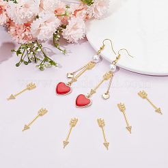 8 Stück Messing Pavé klar Zirkonia Verbinder Charms&nbsp;KK-BBC0010-13G