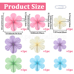 9 pieza de adornos colgantes de papel&nbsp;HJEW-SP0001-44B