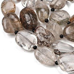 Natur lodolite Quarzperlen Stränge&nbsp;G-F820-M01-04